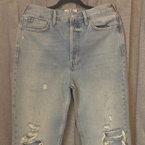 We The Free Light Blue Straight Leg Jeans NWOT